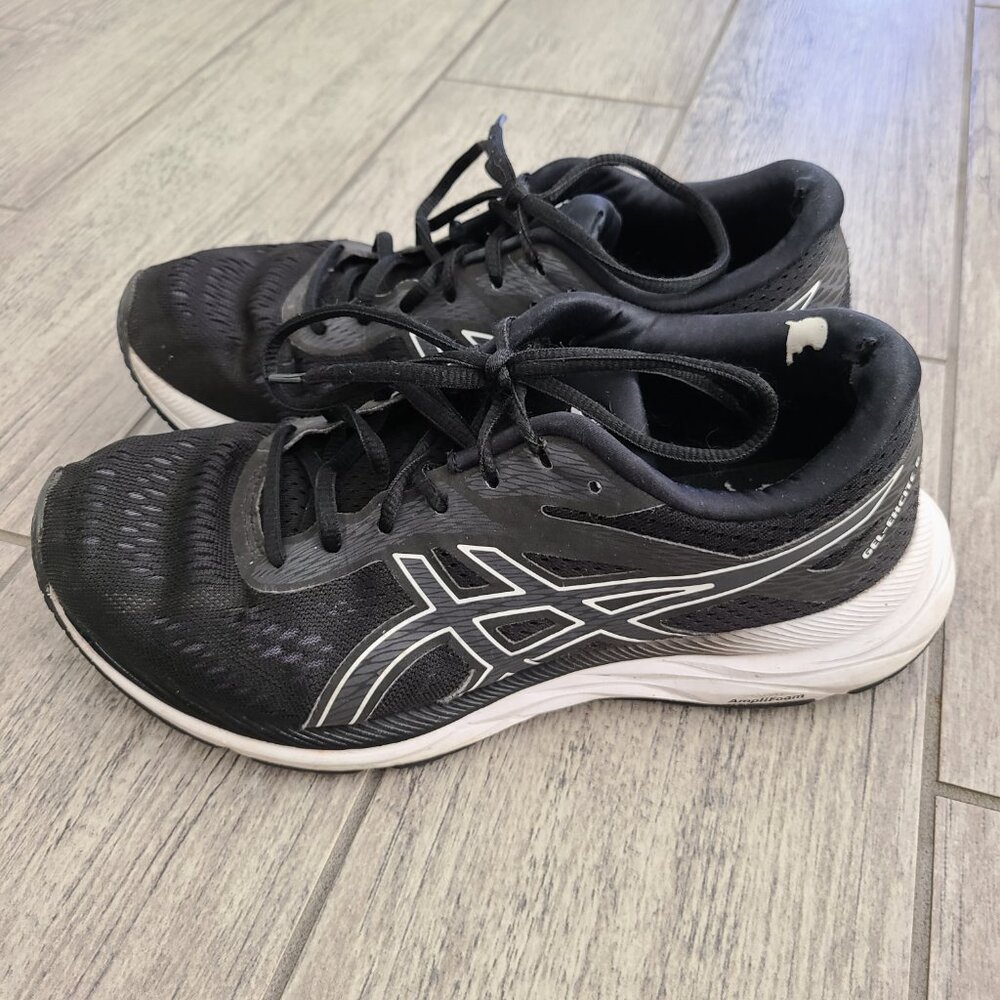 ASICS Amplica running shoes black white womens size 8.5 wide - Picture 5 of 14